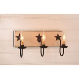 Three-Arm with Stars Sturbridge Series Vanity Light in 4 COLORS - Primitive Star Quilt Shop - 1