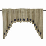 Vincent Scalloped Lined Swag Curtains - Primitive Star Quilt Shop