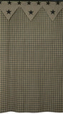 Vintage Star Black Shower Curtain