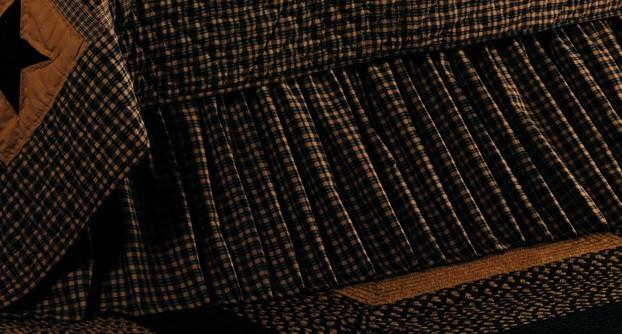 Vintage Star Black Bed Skirt in 2 SIZES