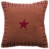 Vintage Star Wine Fabric Pillow 16" Filled