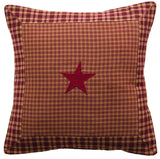 Vintage Star Wine Fabric Pillow 16" Filled