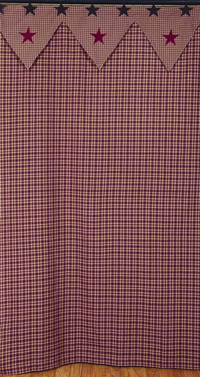 Vintage Star Wine Shower Curtain