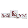 Vintage Stripe Peace & Joy Pillows - Set of 3