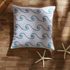 Embroidered Waves Pillow 18" Filled