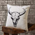 Western Skull Pillow 18" Filled