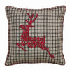 Weston Felt Button Reindeer Pillow 16" Filled - Primitive Star Quilt Shop - 1