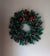 Primitive Christmas Wreath - Jingle Bells with Burgundy Pip Berries (Battery Lights)