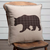 Wyatt Bear Applique Pillow 18" Filled